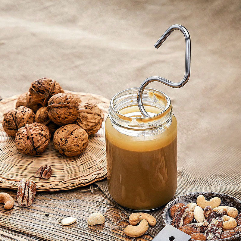 Stainless Steel Peanut Butter Stirrer- Oil Separation Mixer Tool