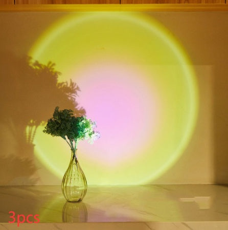 Sunset Projection LED Night Light – Modern Minimalist Cabinet & Room Lamp