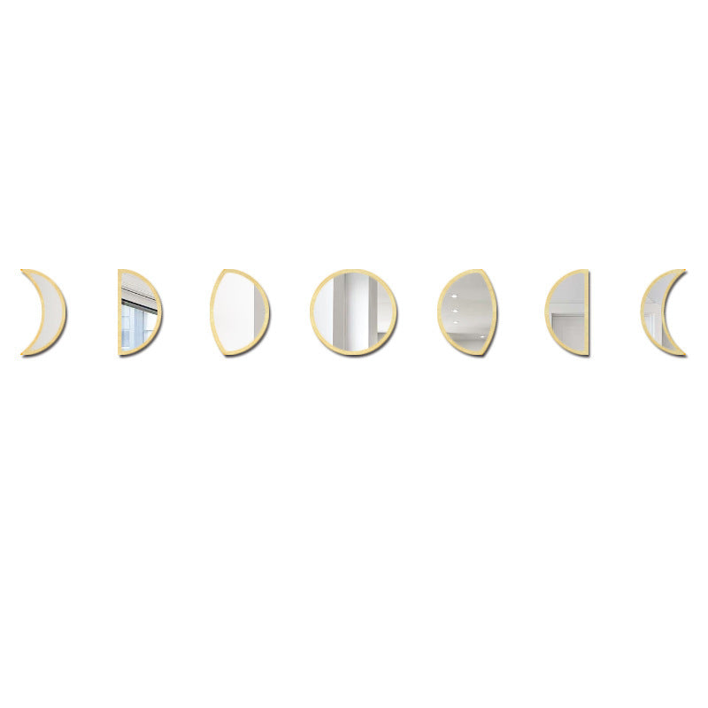 LunaPhases™ Nordic Mirror Wall Stickers – Moon Cycle Acrylic Decor Set