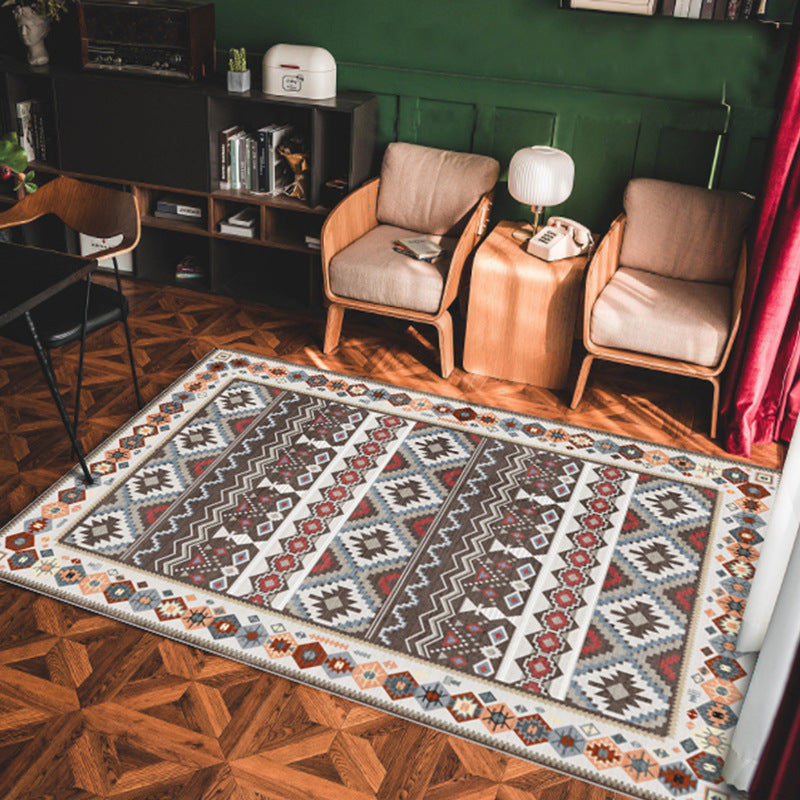 Bohemian Geometric Area Rug – Soft Woven Carpet for Living Room, Bedroom & Sofa | Modern Boho Home Decor