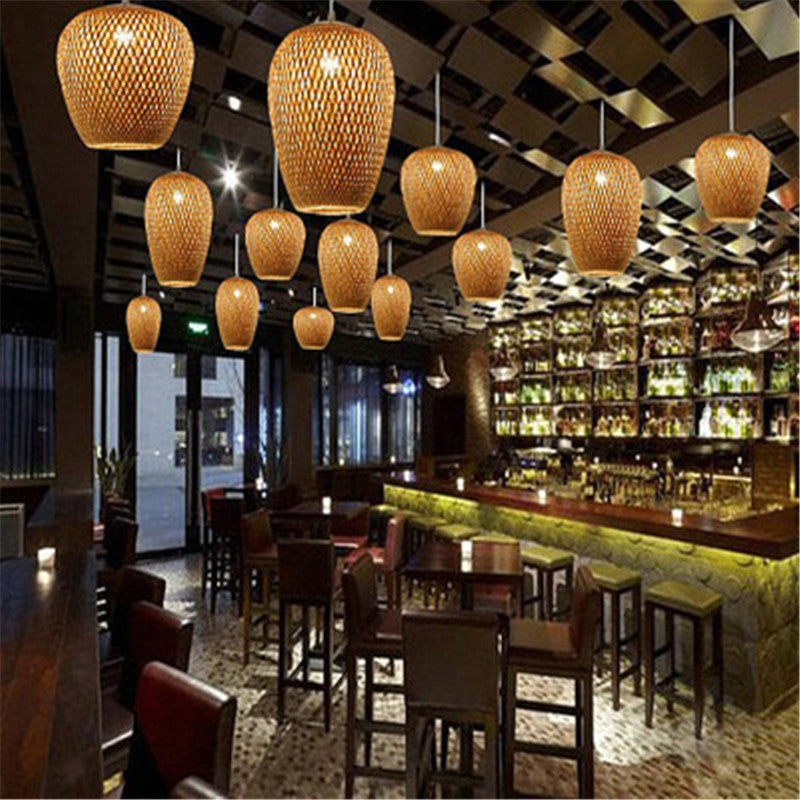Woven Glow – Handcrafted Bamboo Pendant Light