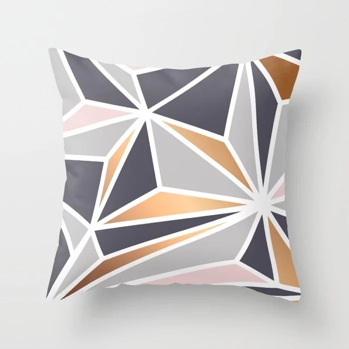 Nordic Luxe Geometric Cushion Cover