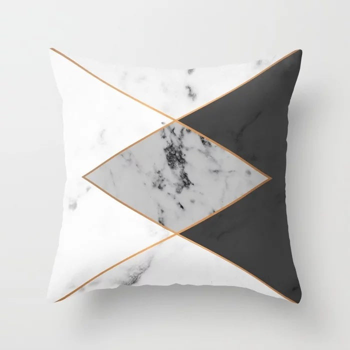 Nordic Luxe Geometric Cushion Cover