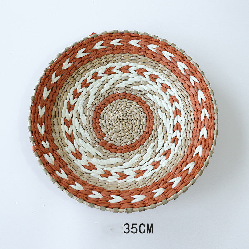 SunRipple Woven Straw Wall Art – Geometric Boho Wall Decor