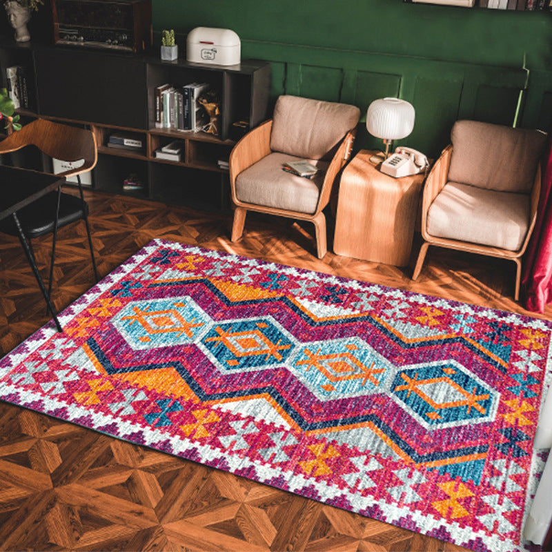 Bohemian Geometric Area Rug – Soft Woven Carpet for Living Room, Bedroom & Sofa | Modern Boho Home Decor