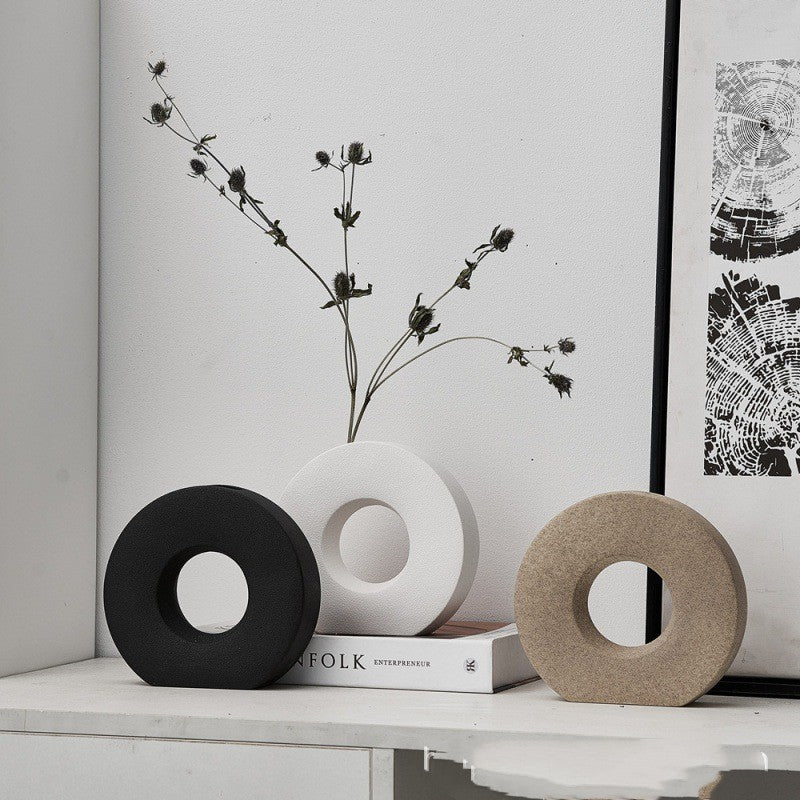 Luna Ring Ceramic Vase Collection