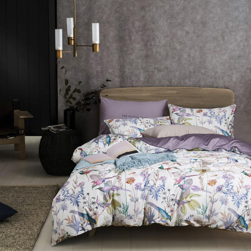 Floral Garden Pure Cotton 4-Piece Bedding Set – American Style Comfort & Elegance