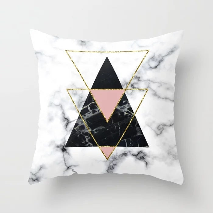 Nordic Luxe Geometric Cushion Cover