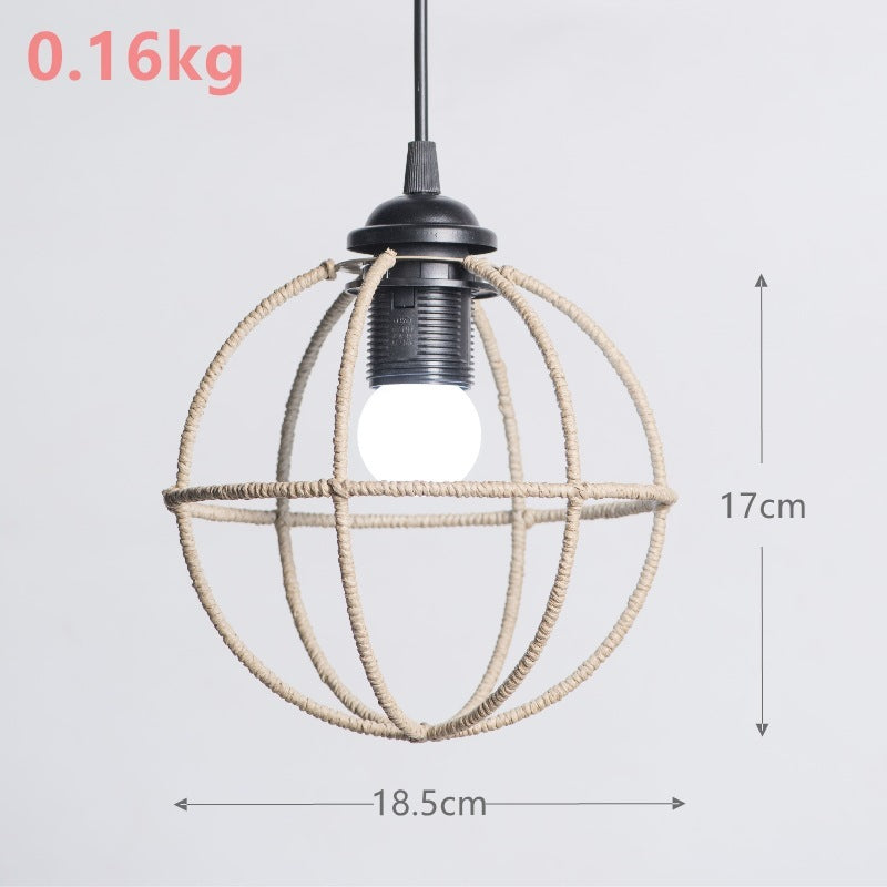 TerraGlow Woven Pendant Lamps – Handcrafted Paper String Shades