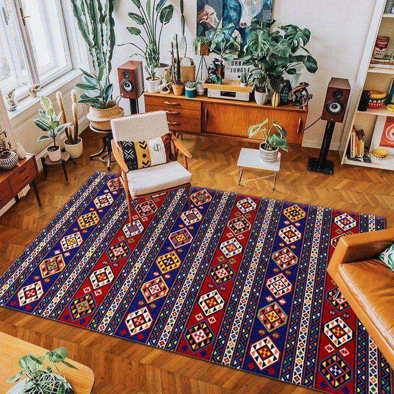 Bohemian Geometric Area Rug – Soft Woven Carpet for Living Room, Bedroom & Sofa | Modern Boho Home Decor
