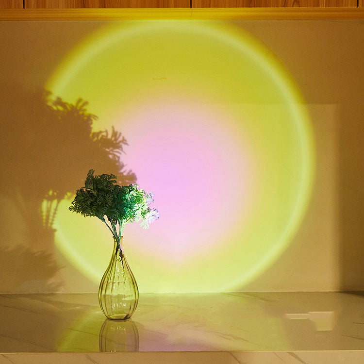 Sunset Projection LED Night Light – Modern Minimalist Cabinet & Room Lamp