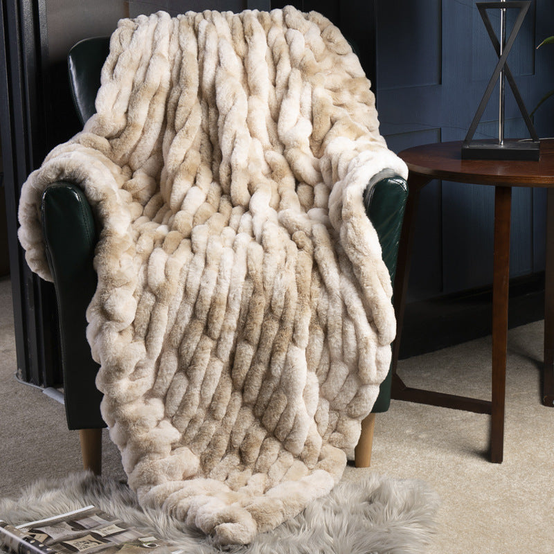 VelvetNest Faux Fur Throw Blanket