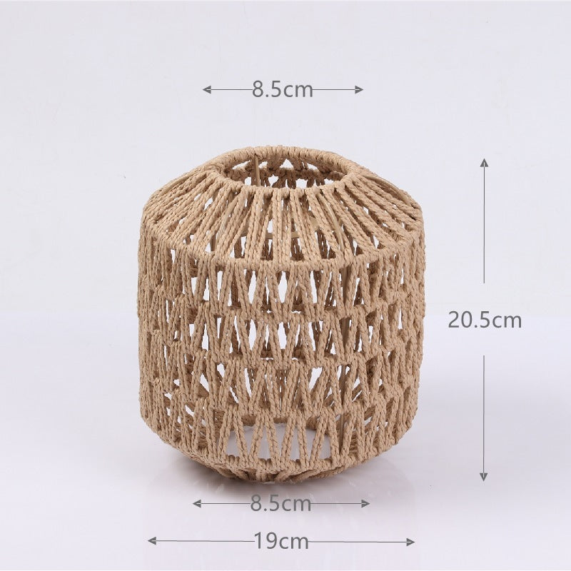 TerraGlow Woven Pendant Lamps – Handcrafted Paper String Shades