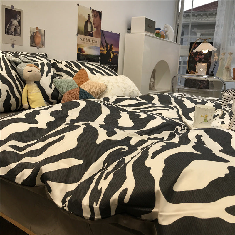 Zebra Luxe Geometric Bed Set