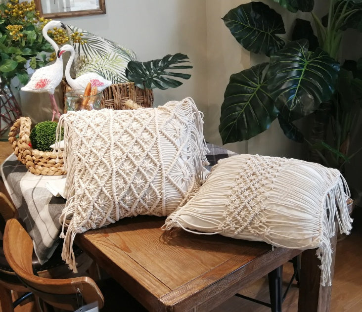 Woven Elegance Cotton Cushion Set