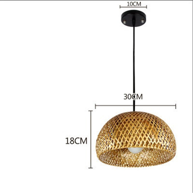 Woven Glow – Handcrafted Bamboo Pendant Light