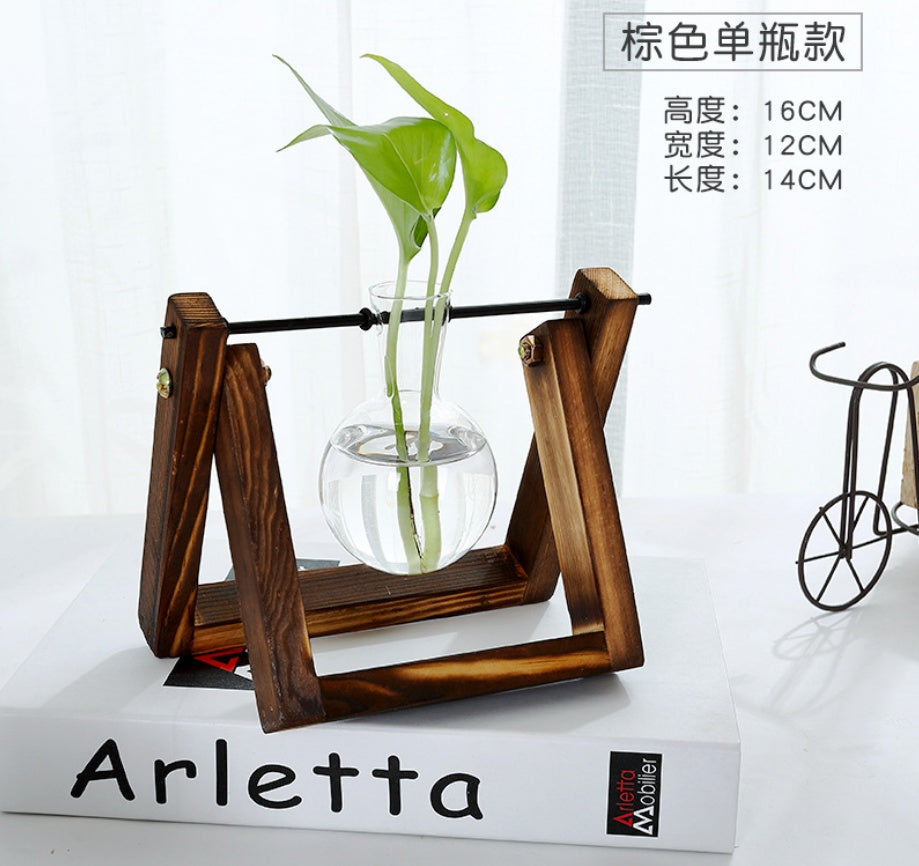 Rustic Glass Tabletop Planter