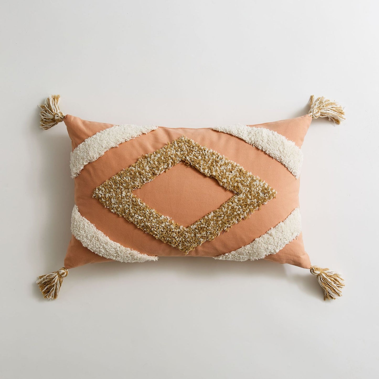 ZigZag Threads Embroidered Cotton Cushion Cover