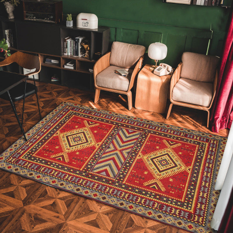 Bohemian Geometric Area Rug – Soft Woven Carpet for Living Room, Bedroom & Sofa | Modern Boho Home Decor