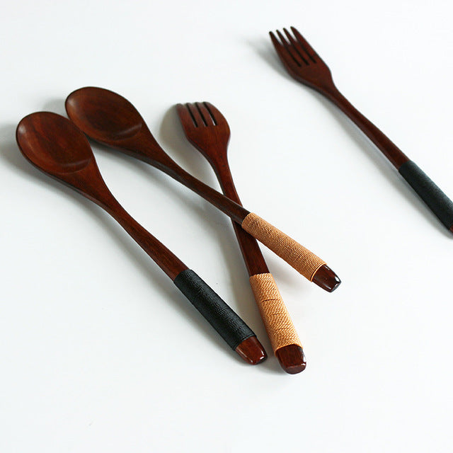 Artisan Wooden Spoon and Fork Set