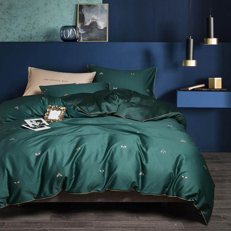 Floral Garden Pure Cotton 4-Piece Bedding Set – American Style Comfort & Elegance
