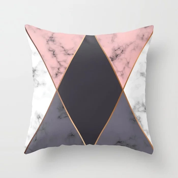 Nordic Luxe Geometric Cushion Cover