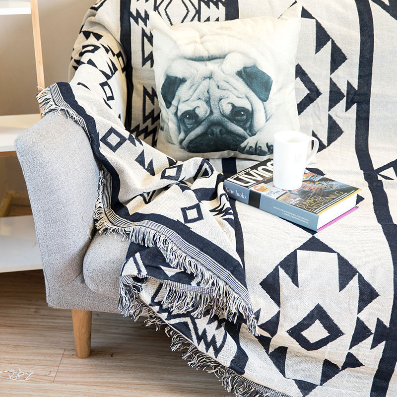 Nordic-Inspired Cotton Throw Blanket