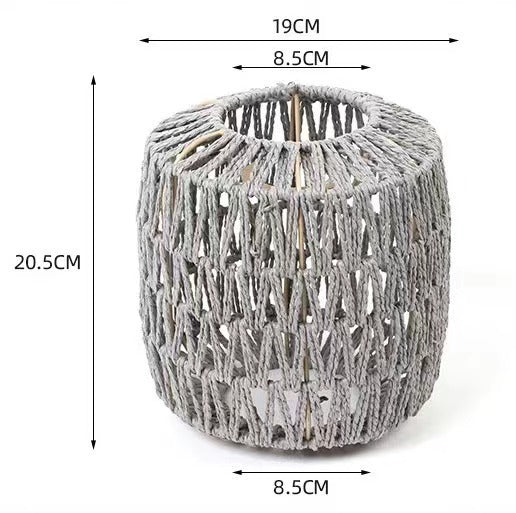 TerraGlow Woven Pendant Lamps – Handcrafted Paper String Shades