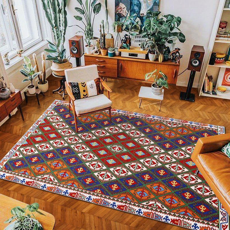 Bohemian Geometric Area Rug – Soft Woven Carpet for Living Room, Bedroom & Sofa | Modern Boho Home Decor
