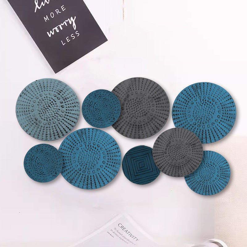 Azure Harmony Iron Wall Medallions