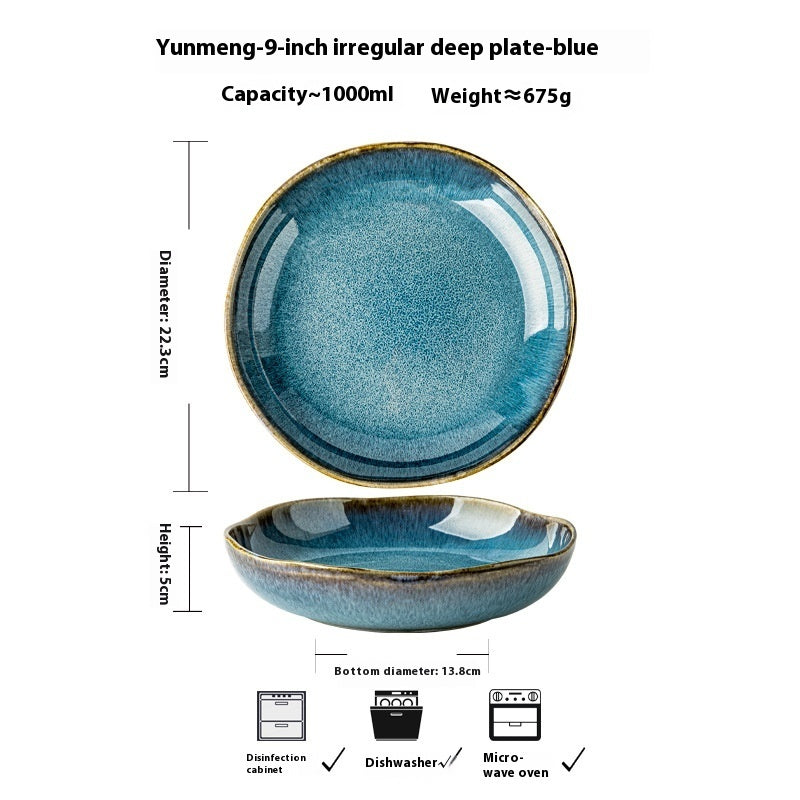 Ocean Glaze – Irregular Ceramic Bowl & Plate Collection
