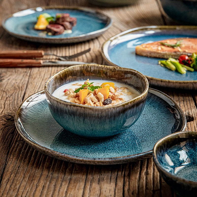 Ocean Glaze – Irregular Ceramic Bowl & Plate Collection
