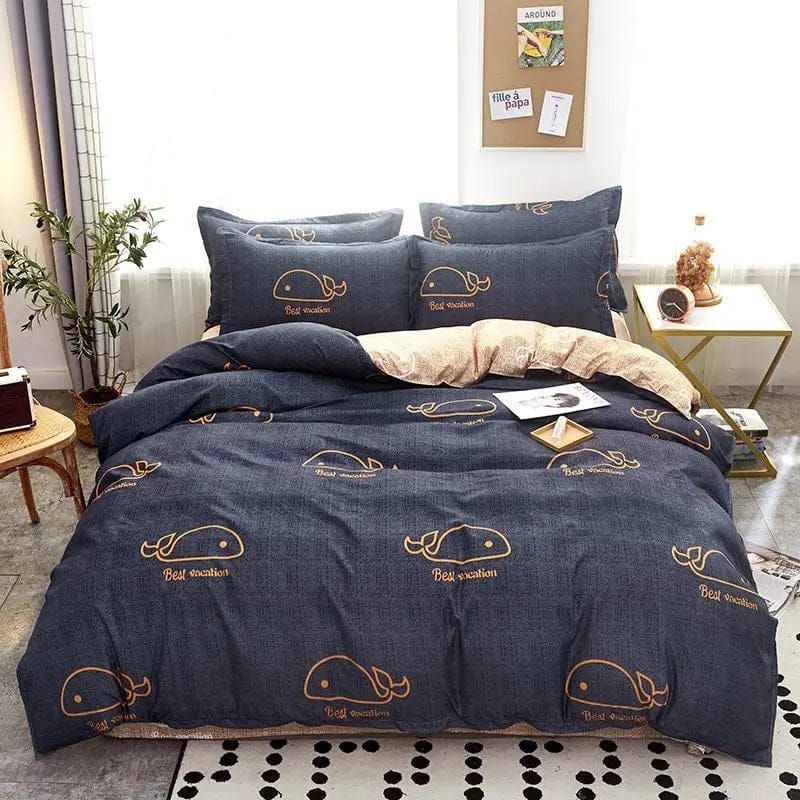 BloomEase Printed Duvet Cover Whale / Single quilt / 150x200 by Simple Homes