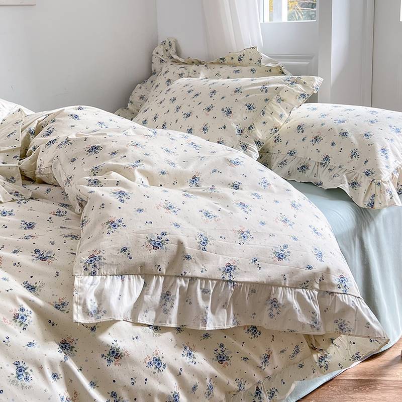 Pastoral Cotton Lace Bedding Set