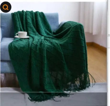 CloudSoft Knitted Throw – Four Seasons Comfort Dark green / 130x200cm by Simple Homes