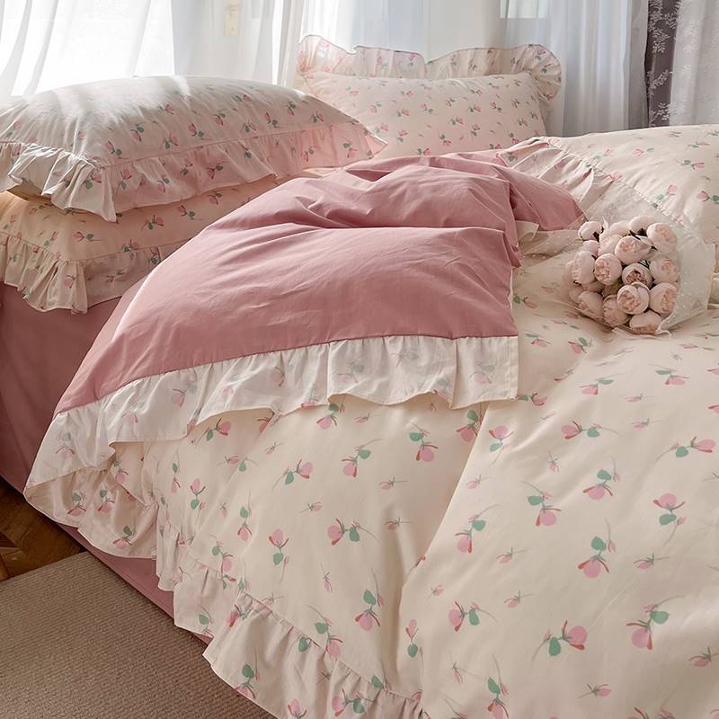 Pastoral Cotton Lace Bedding Set