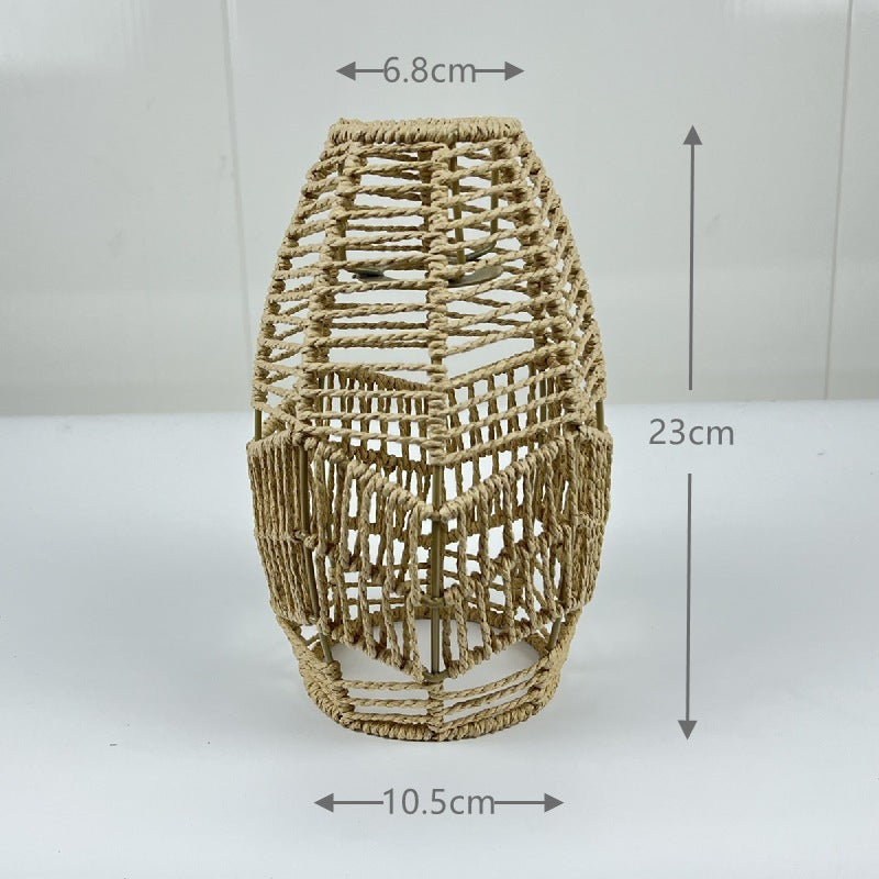 TerraGlow Woven Pendant Lamps – Handcrafted Paper String Shades