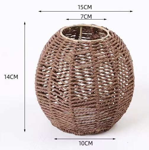 TerraGlow Woven Pendant Lamps – Handcrafted Paper String Shades
