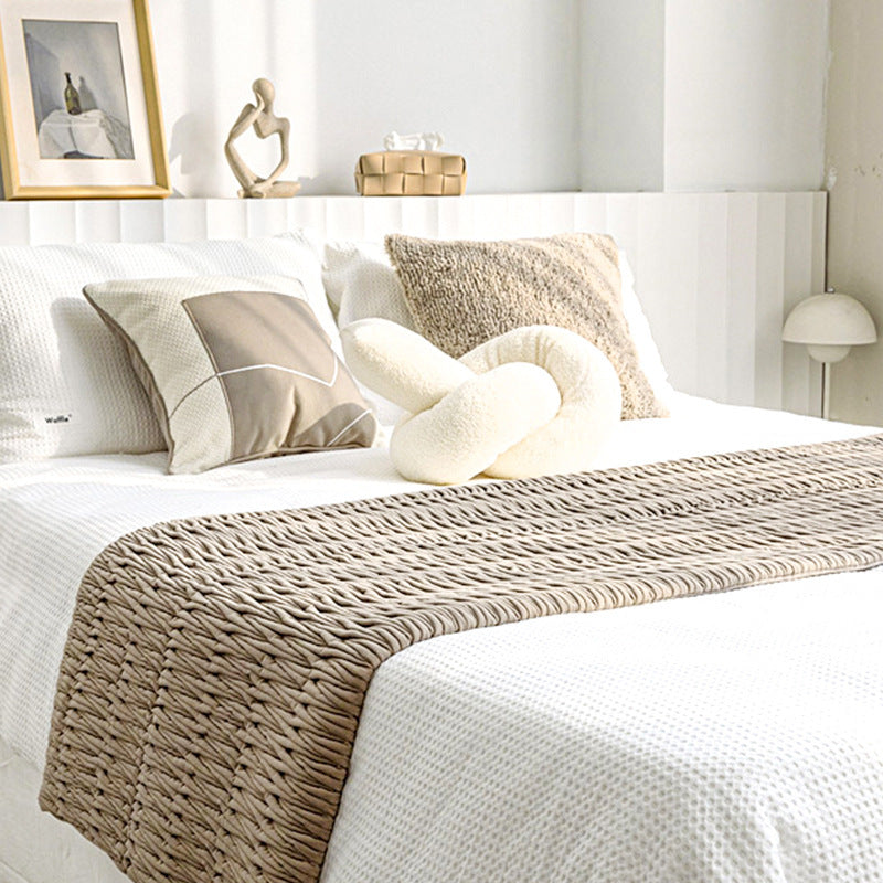 Modern Minimalist Bed Runner and Pillow cover