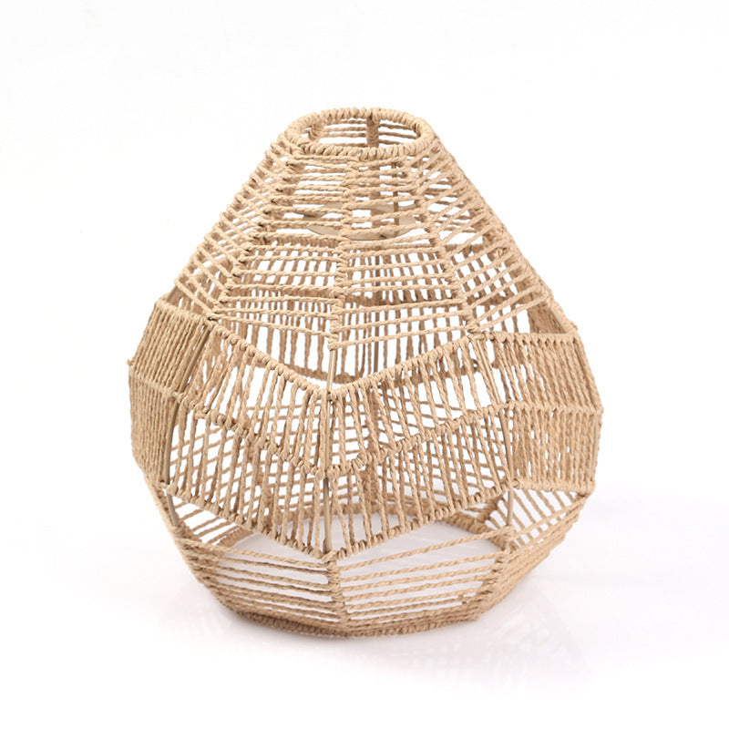 TerraGlow Woven Pendant Lamps – Handcrafted Paper String Shades