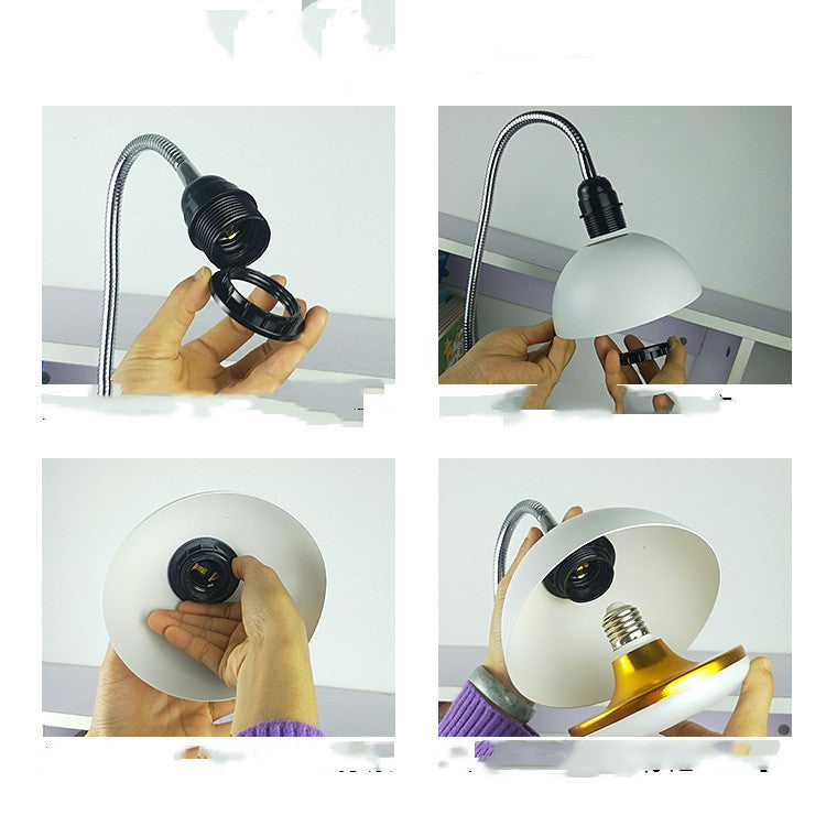 FlexiLite™ Clip-On Desk Lamp – Adjustable Arm with Semicircle Cover