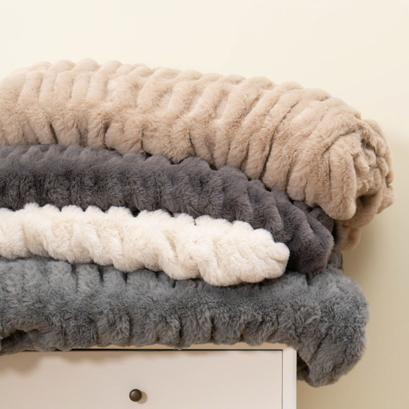 VelvetNest Faux Fur Throw Blanket