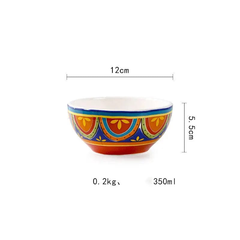 Fiesta Bloom Hand-Painted Ceramic Bowl & Tableware Collection Latin 4.7inch bowl by Simple Homes