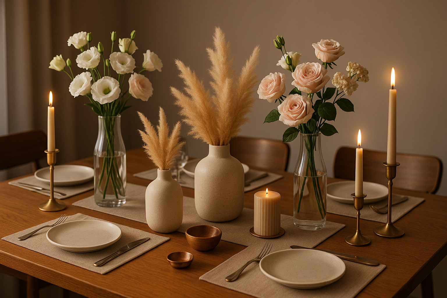 vases and table decoration