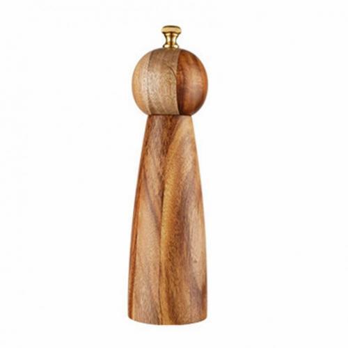 Nordic Acacia Wood Grinder – Ceramic Core Mill for Salt & Pepper