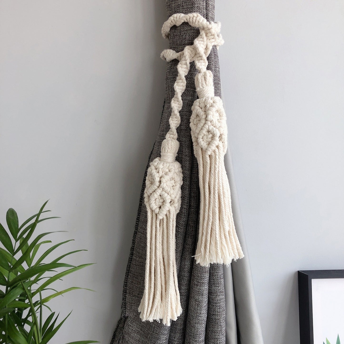 Boho Embrace – Handwoven Curtain Tiebacks