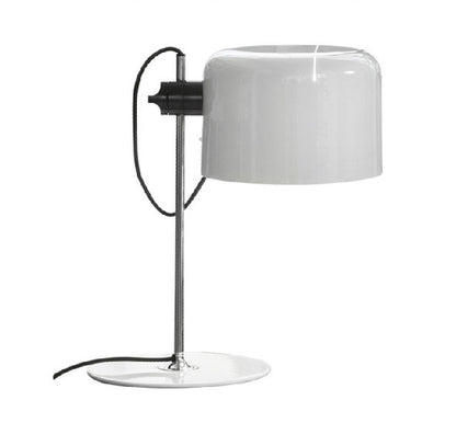 LumoArc™ Minimalist Black & White Table Lamp – Modern Living Room Accent
