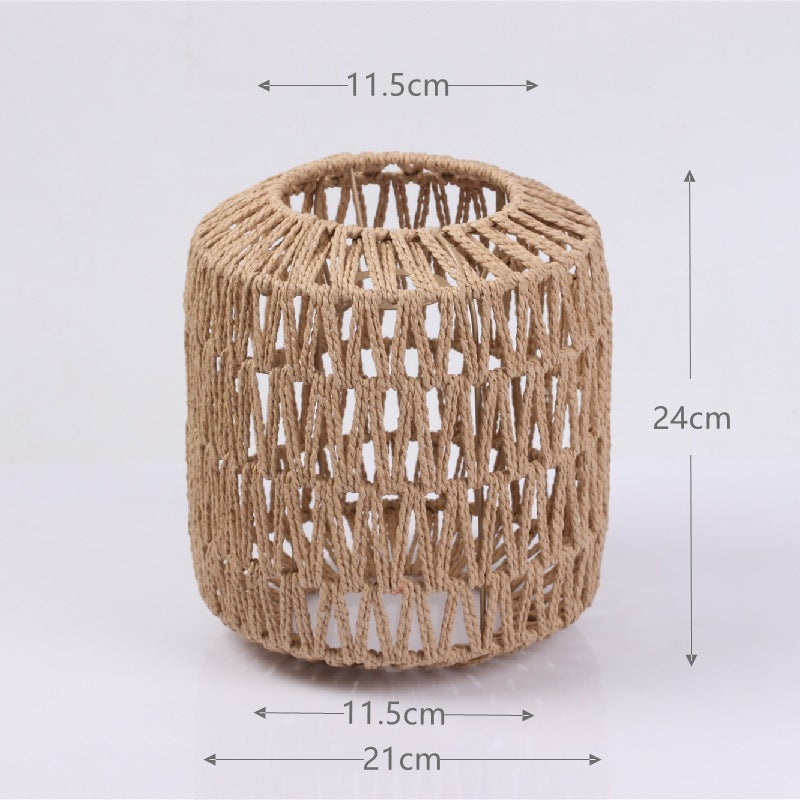 TerraGlow Woven Pendant Lamps – Handcrafted Paper String Shades