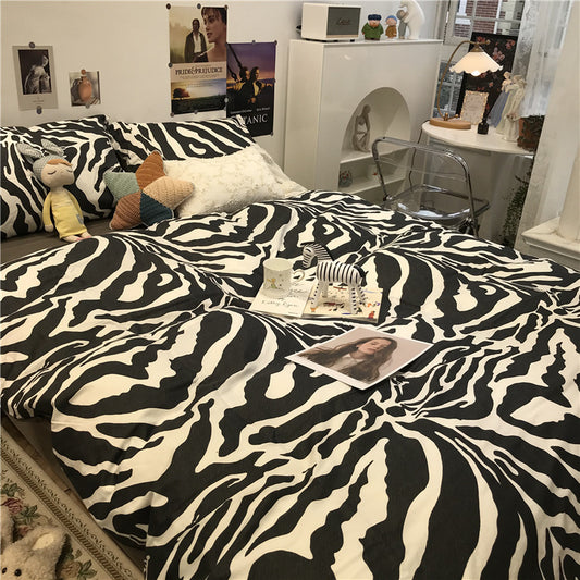 Zebra Luxe Geometric Bed Set