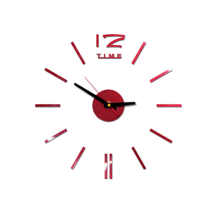 DIY Acrylic Mirror Wall Clock – 3D Sticker Clock for Home & Office (40cm)